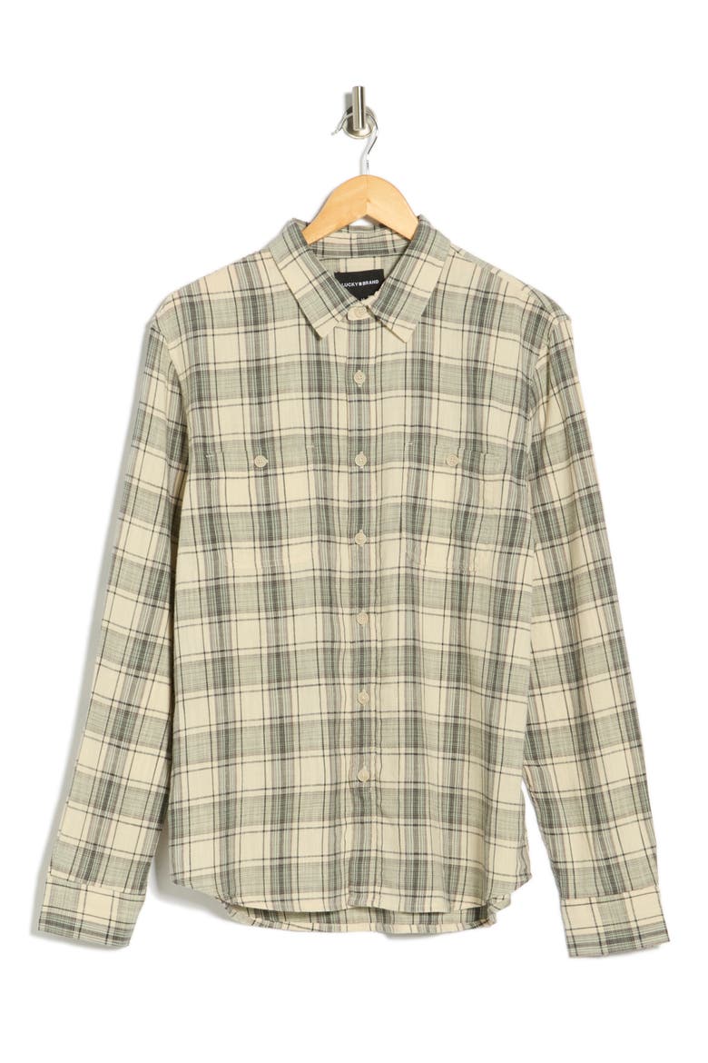 Plaid Work Shirt, Alternate, color, NATURAL MULTI PLAID
