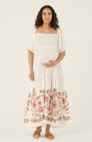 Cache Coeur Maternity and Nursing Behemian style Smock Long Dress Mila