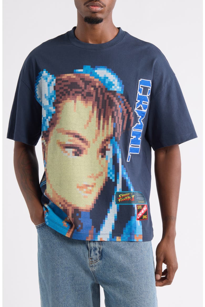 Chun Li Graphic T-Shirt, Main, color, BLACK