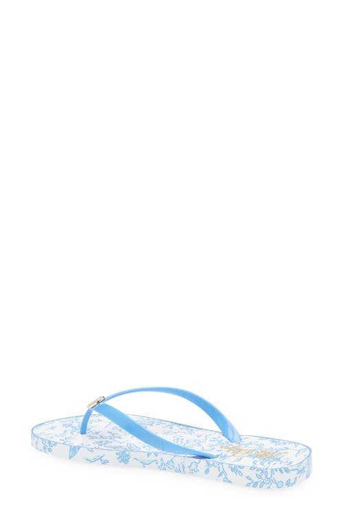 Lilly Pulitzer ® Pool Flip Flop In Resort White Tall Tales Shoe