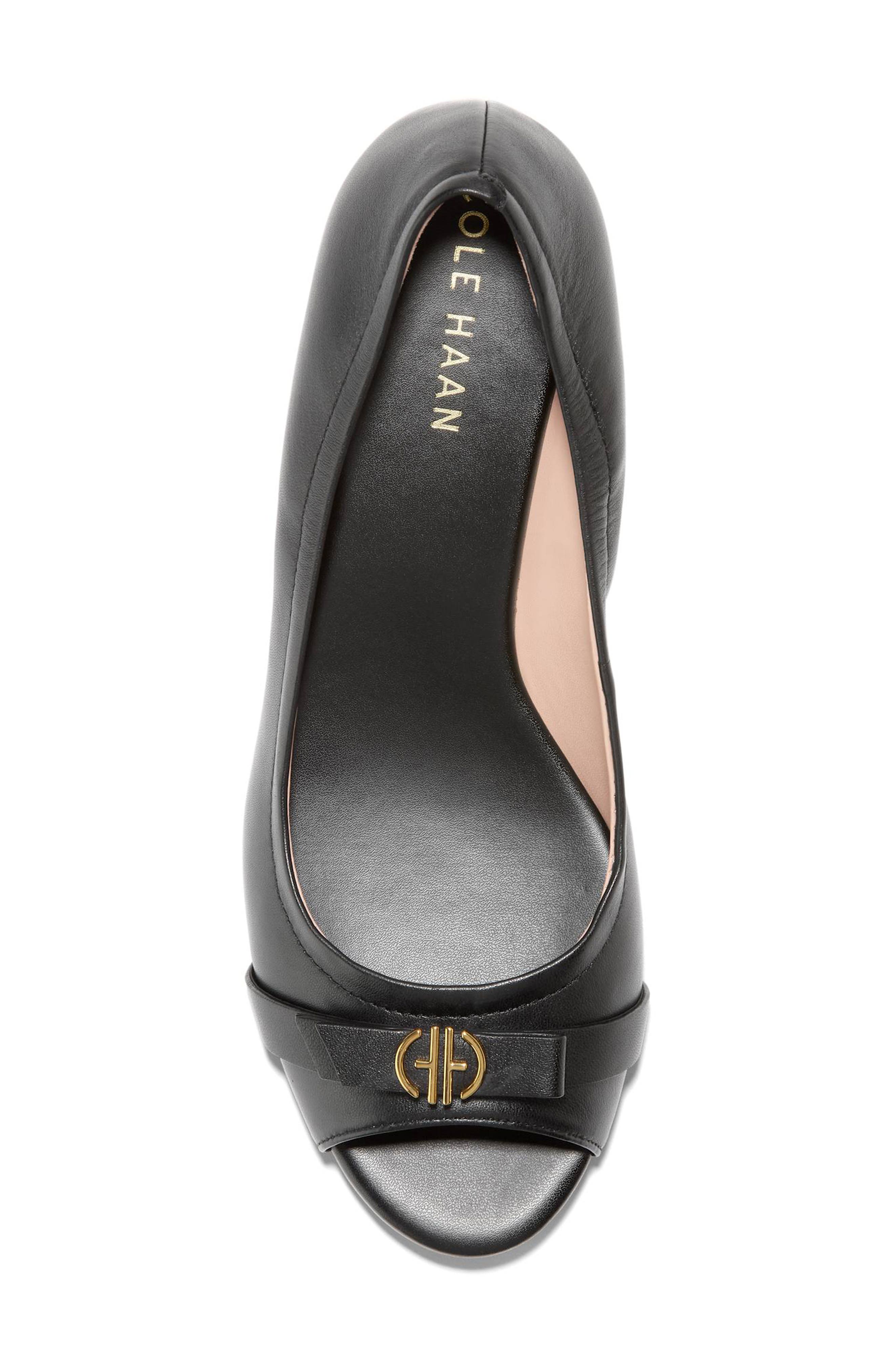 Cole Haan Malta Peep Toe Wedge Pump, Alternate, color, 