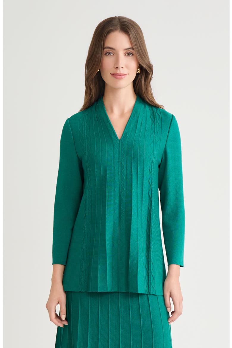 Tonal Multi Stitch Flared Soft Knit Tunic, Main, color, Everest