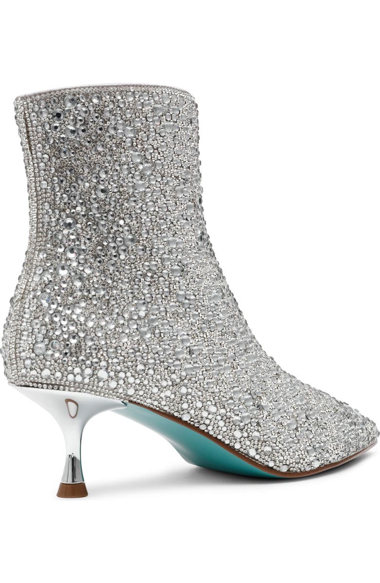 Betsey Johnson Ash Embellished Pointed Toe Kitten Heel Bootie, Alternate, color,