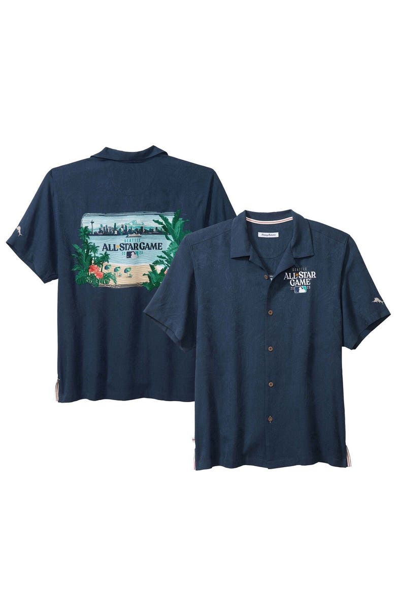 Tommy Bahama Men's Tommy Bahama  Navy 2023 MLB All-Star Game Camp Button-Up Shirt, Main, color, 