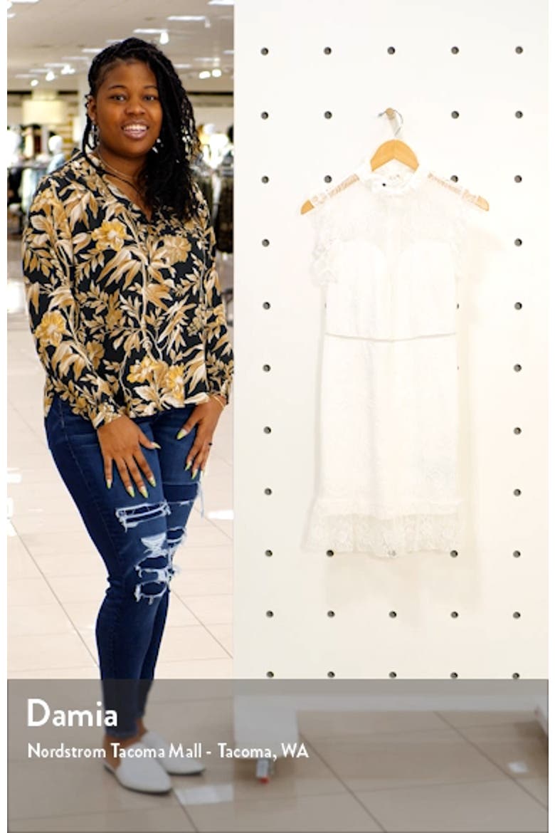 Lace Mock Neck Dress video