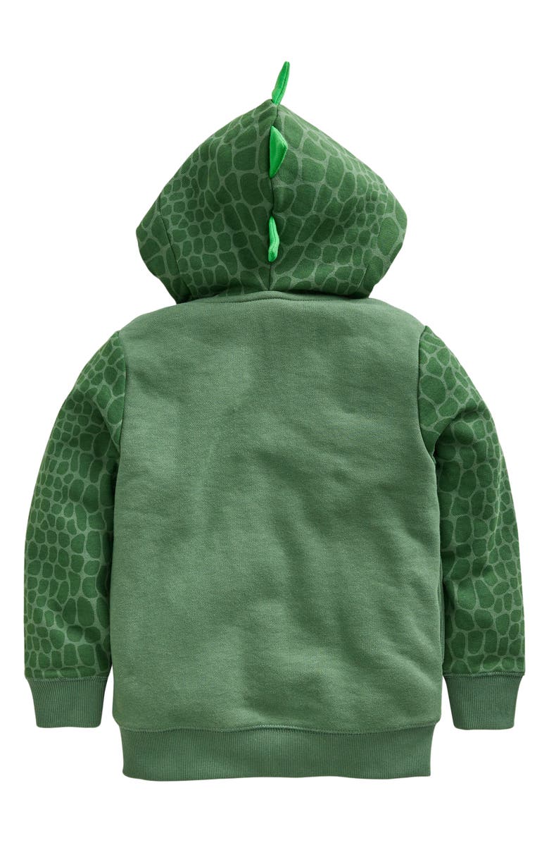 Mini Boden Kids' Crocodile High Pile Fleece Lined Hoodie, Alternate, color, 