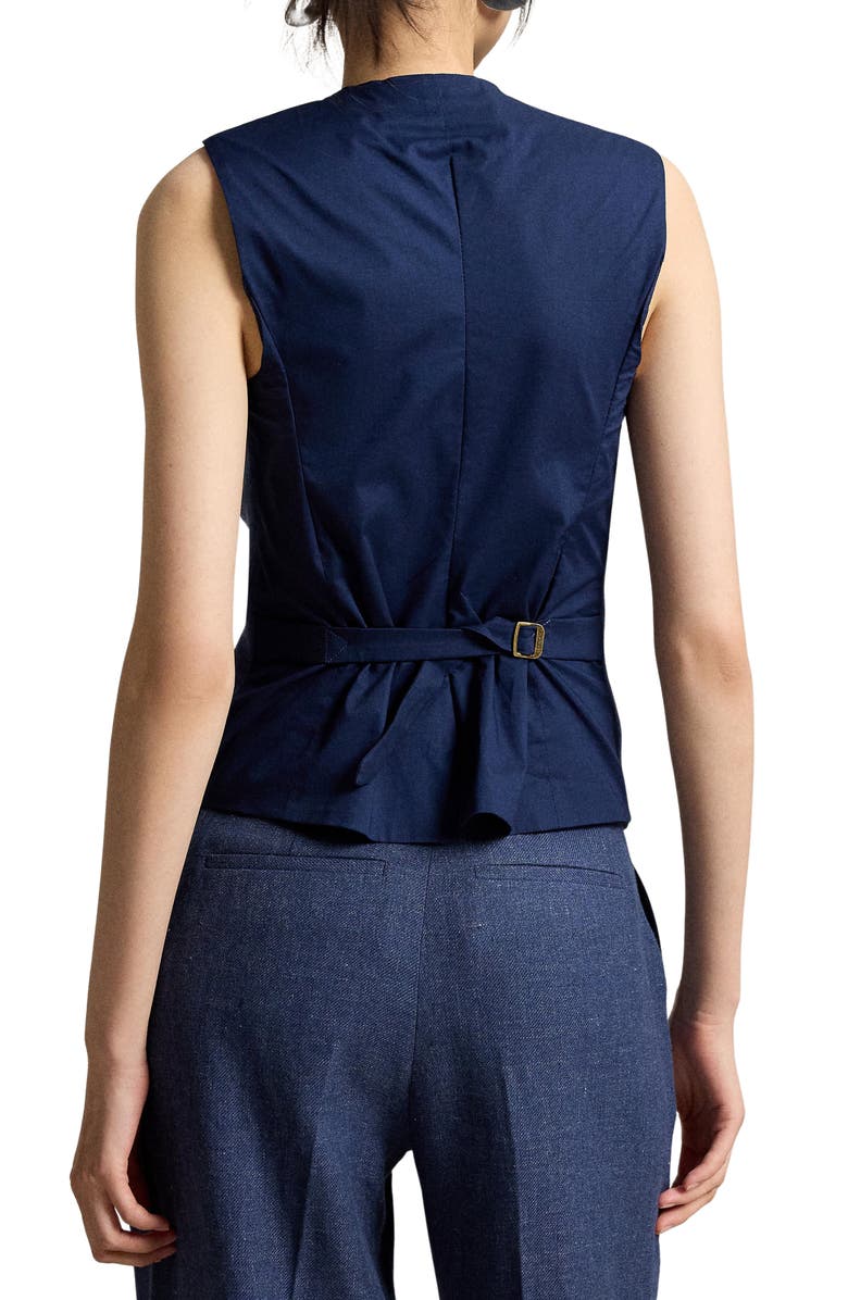 Polo Ralph Lauren Linen & Cotton Vest, Alternate, color, Blue Melange