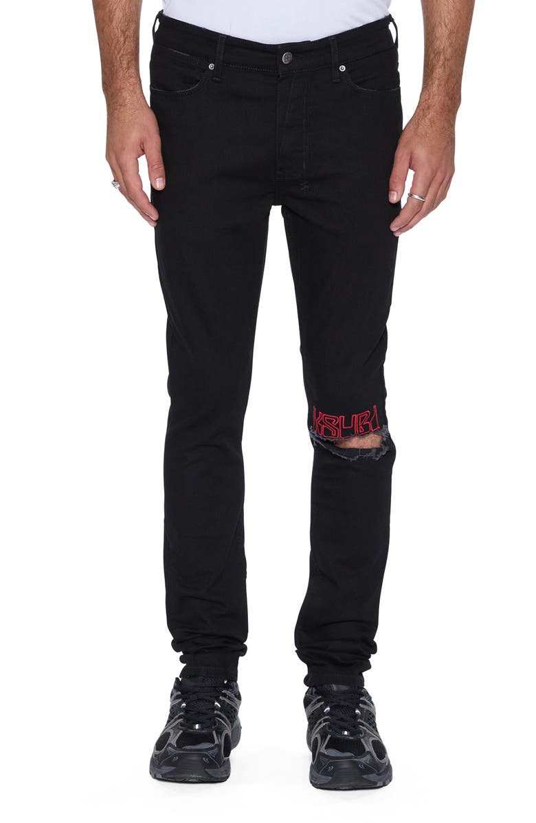 Ksubi Van Winkle Sting Skinny Jeans, Main, color, Black