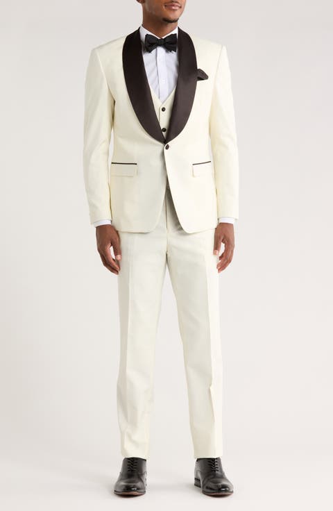 Ivory Shawl Collar 3-Piece Tuxedo