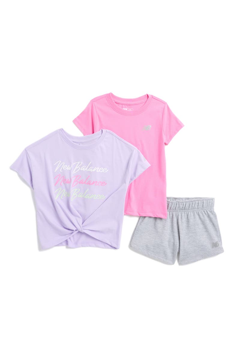 New Balance Kids' Logo T-Shirts & Shorts Set, Main, color,