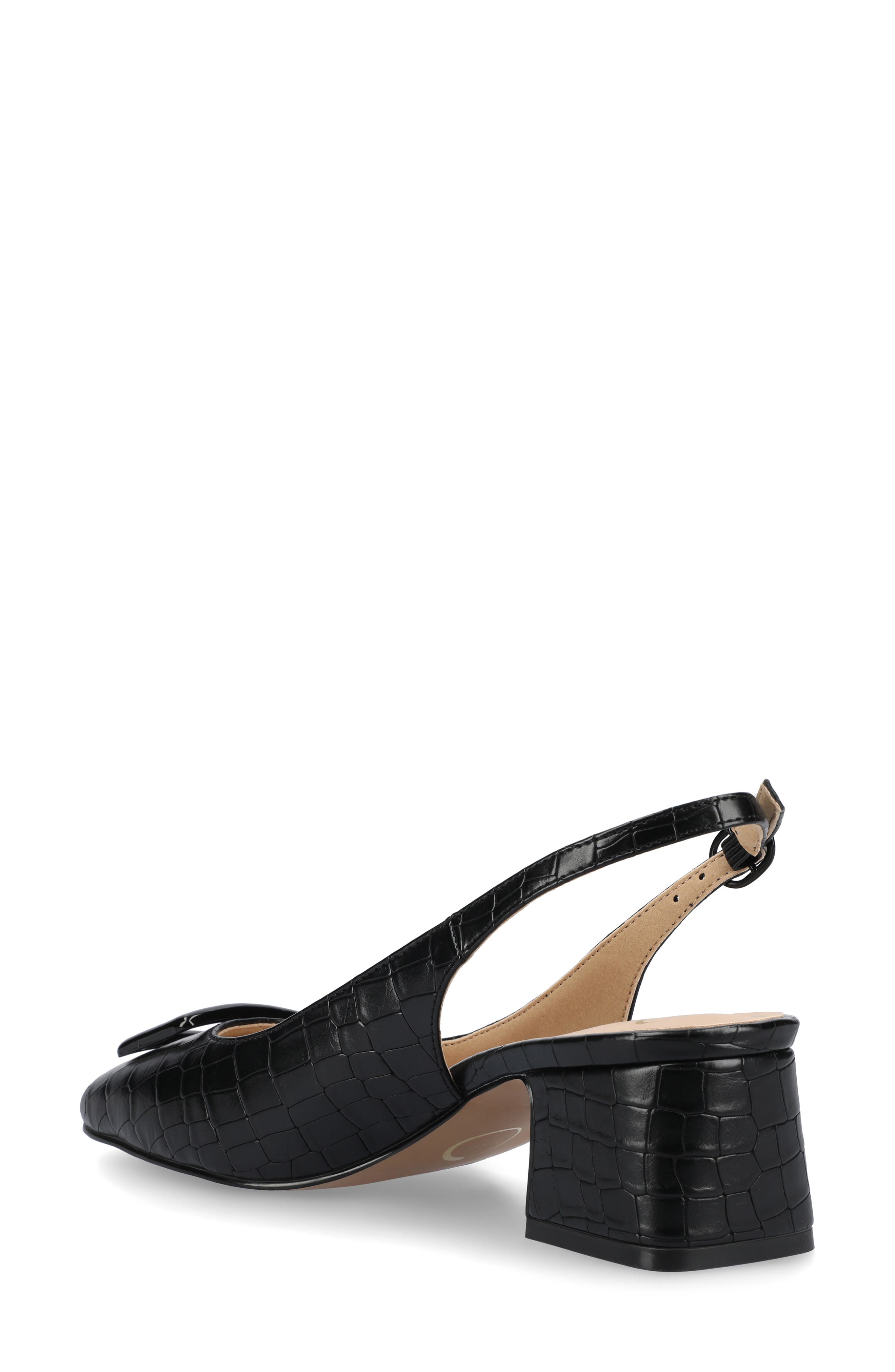 Journee Collection Everlee Slingback Pump, Alternate, color, Croco/Black