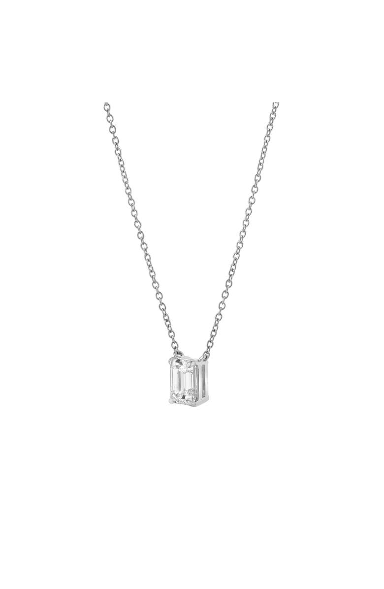 LuvMyJewelry Emerald Elegance 14K Gold Lab Grown Diamond Necklace - 1 ct, Alternate, color, 14K White Gold