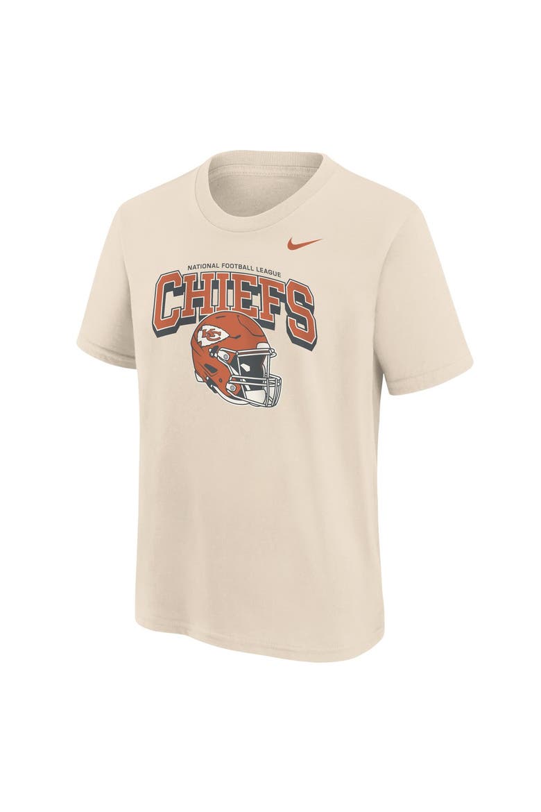 Youth Nike Natural Kansas City Chiefs Vintage Mod Easy Lane T-Shirt, Alternate, color, Natural
