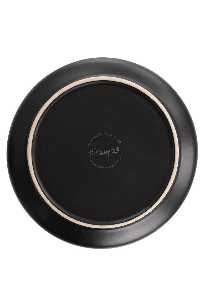 Paul 6 Piece Stoneware Salad Plate Set, Alternate, color, Black