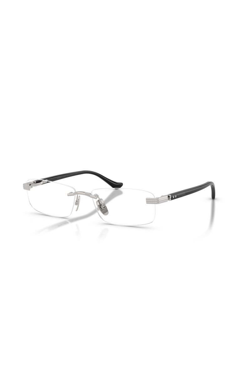 Ferrari 56mm Rectangle optical glasses, Main, color, Silver