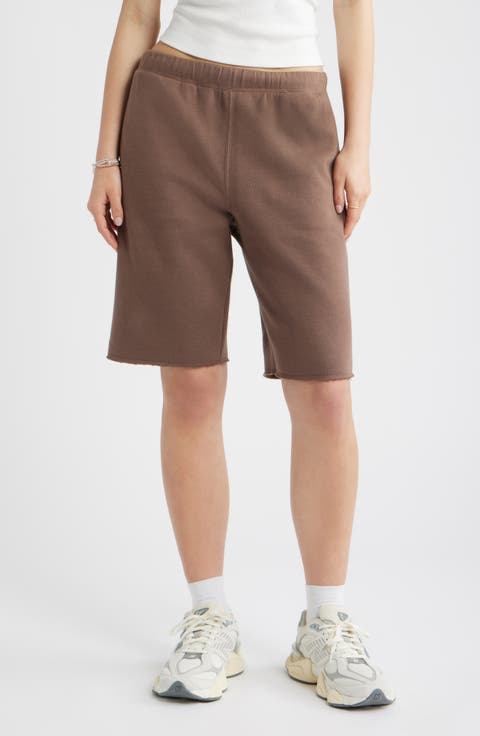 Long Fleece Sweat Shorts