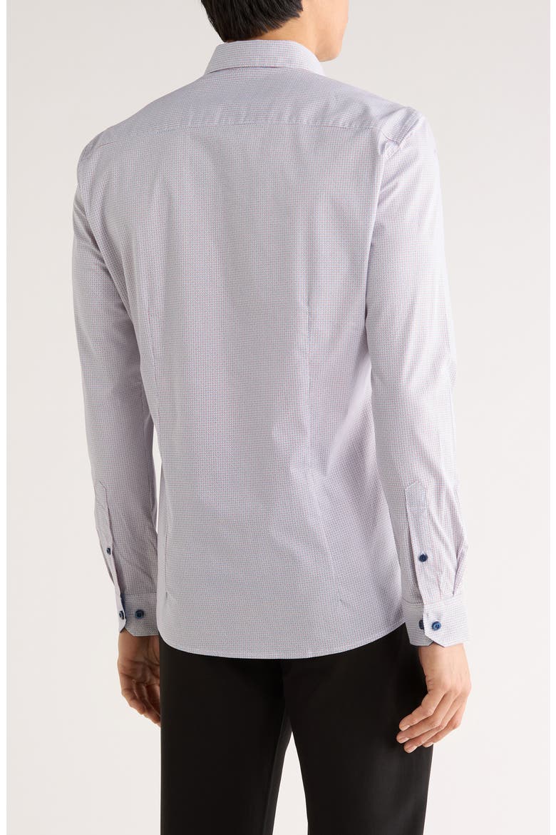 Stretch Cotton Sport Shirt, Alternate, color, RED/ RED