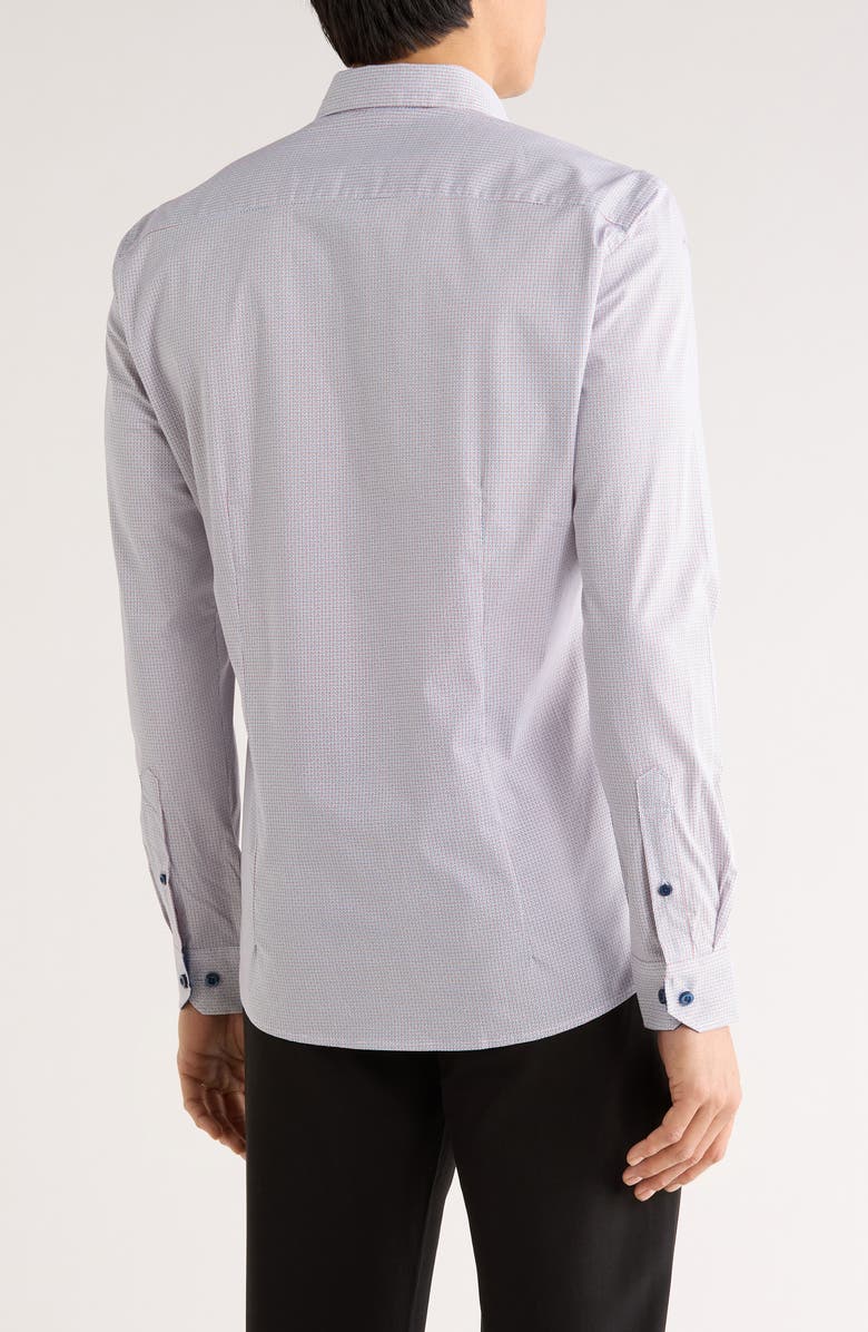 SOUL OF LONDON Stretch Cotton Sport Shirt, Alternate, color, Red/ Red