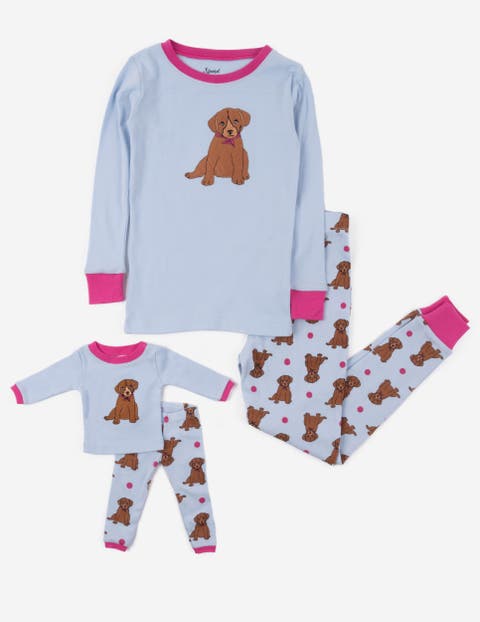 Girls 2-pc. Cotton Pajamas with Matching Doll Accessory - Animal Prints (Toddler, Little Kid & Big Kid)