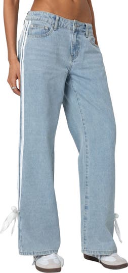 【BULBU-BU】 Ribbon Slim Denim $_12.JPG?set_id=880000500F
