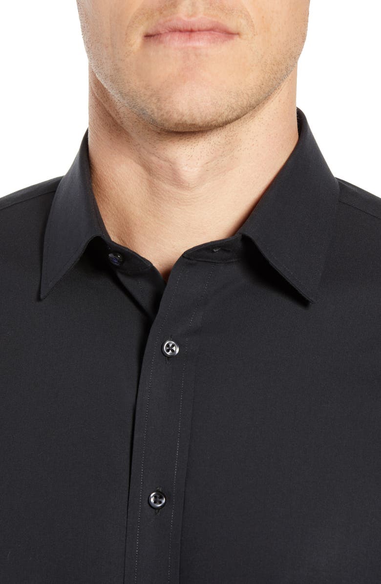 NORDSTROM MEN'S SHOP Tech-Smart Trim Fit Stretch Pinpoint Dress Shirt, Alternate, color, 