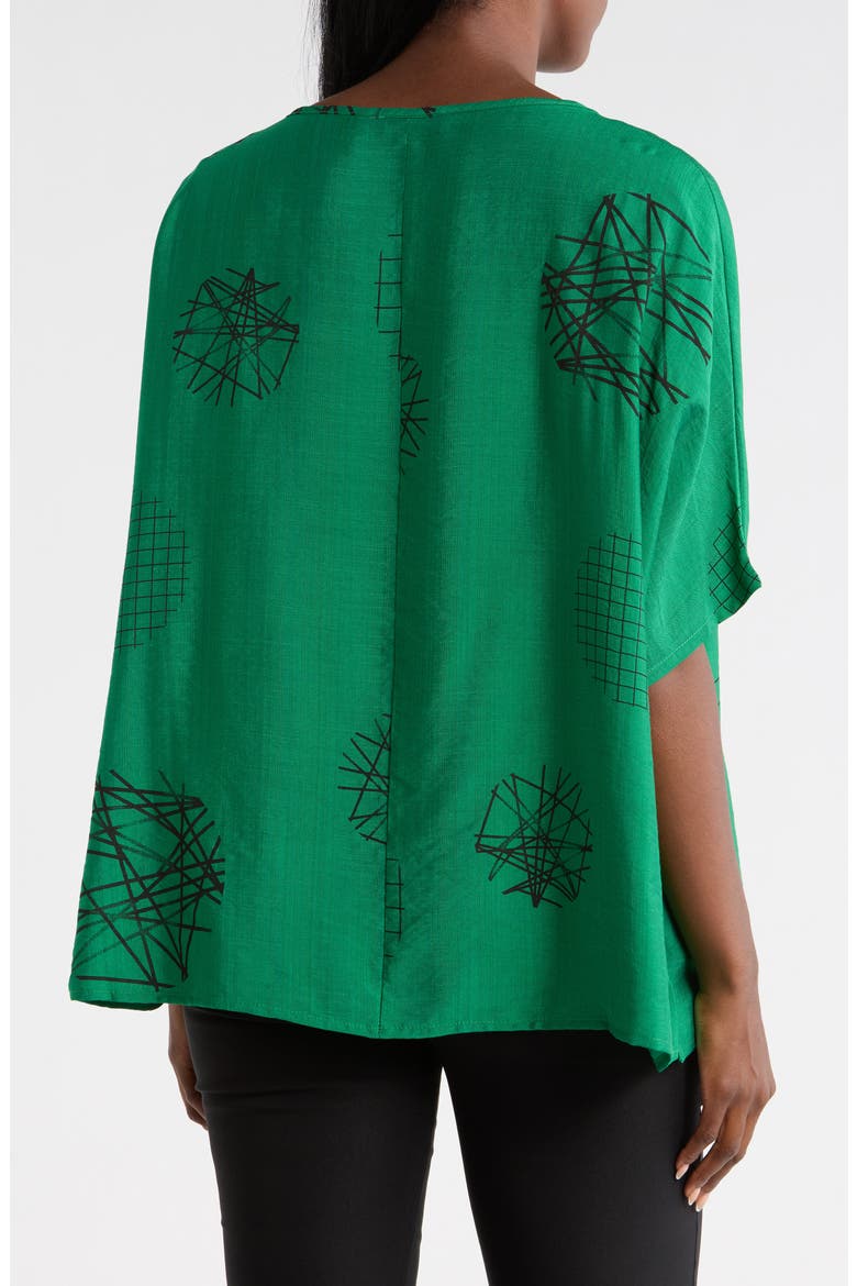 Scribble Print Top, Alternate, color, GREEN