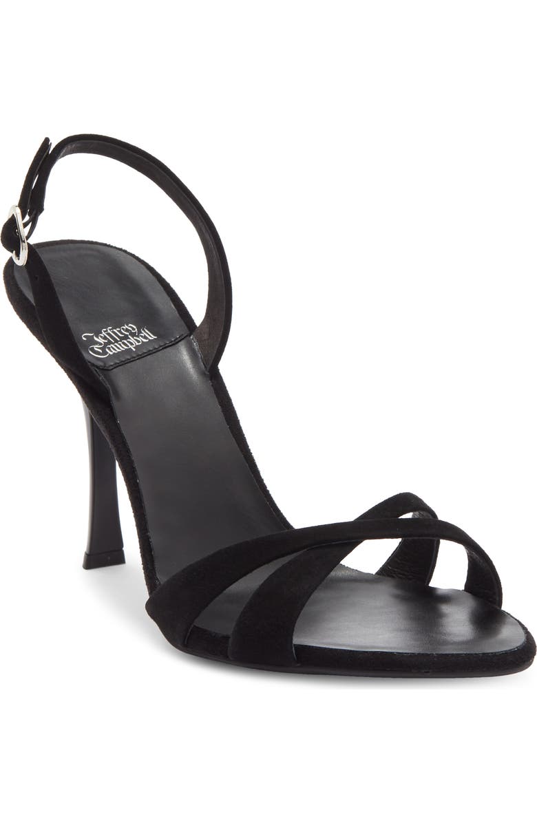Jeffrey Campbell Marielle Slingback Sandal, Main, color, Black Suede