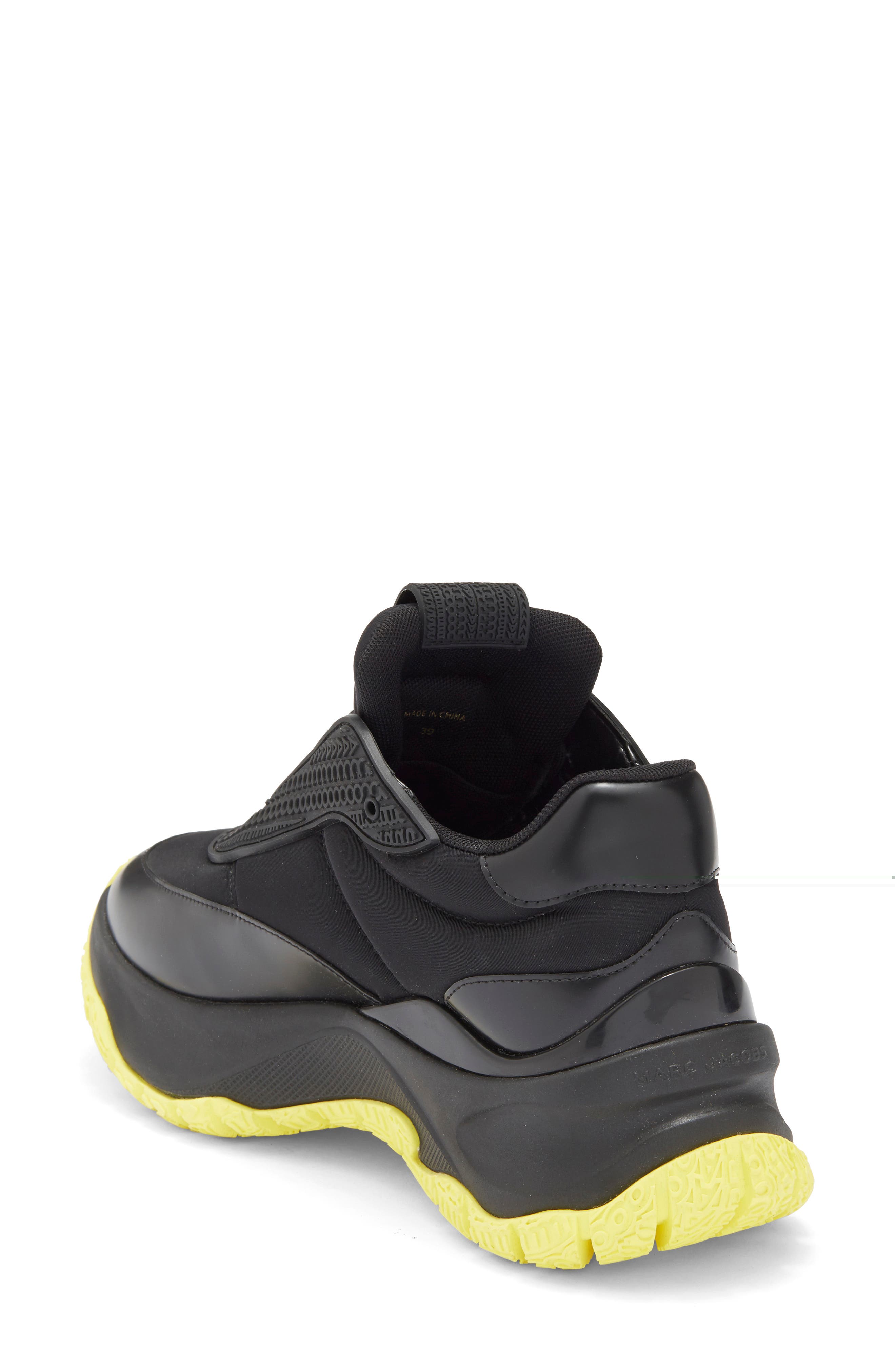 The Lazy Runner Sneaker, Alternate, color, BLACK/ YELLOW
