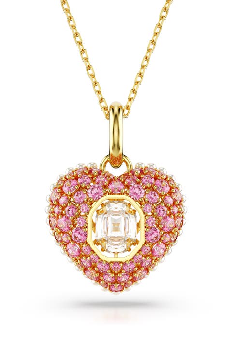 Idyllia Crystal, Faux Pearl & Cubic Zirconia Heart Pendant Necklace