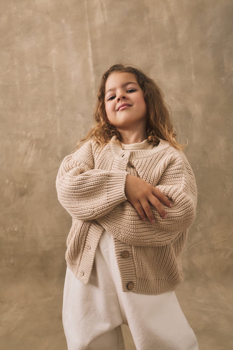 The Chunky Cardigan Kids, Main, color, oatmeal