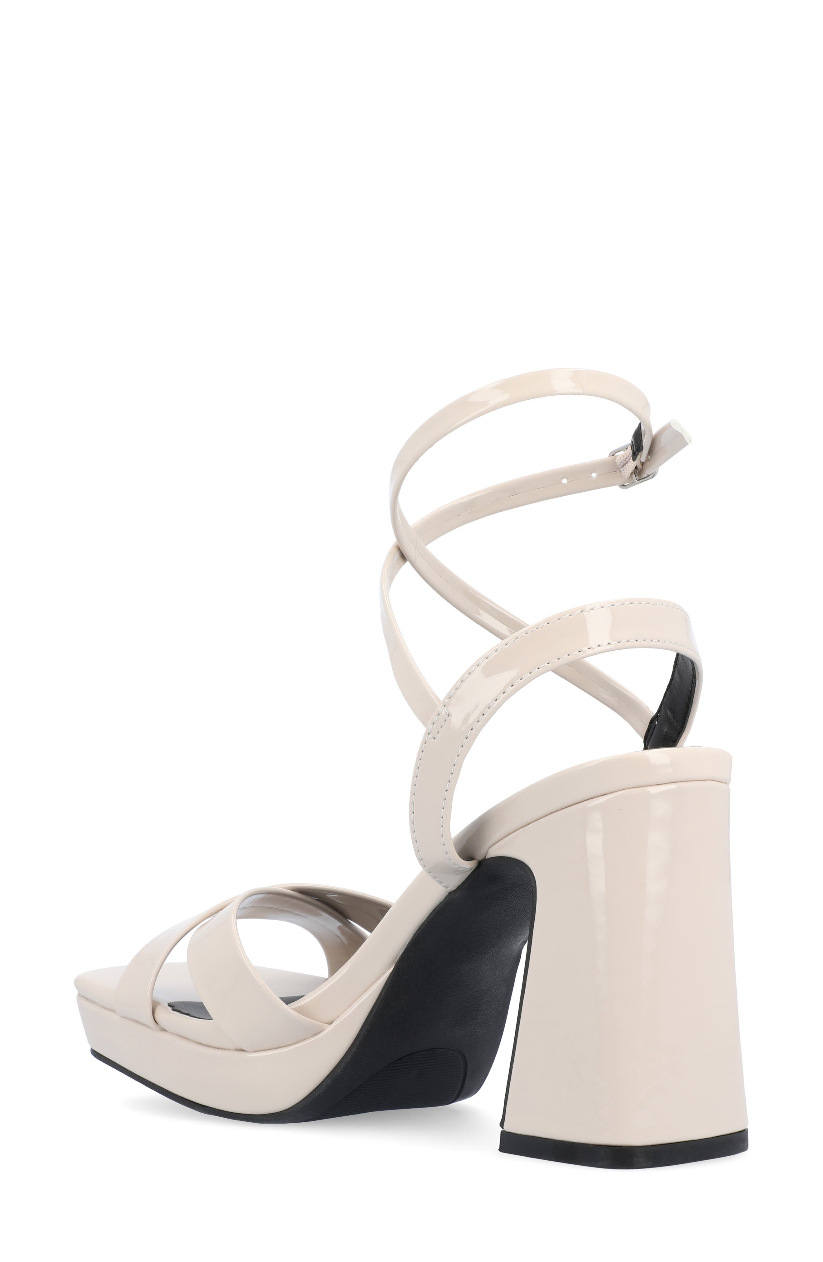 Journee Collection Zorana Strappy Platform Sandal, Alternate, color, Bone
