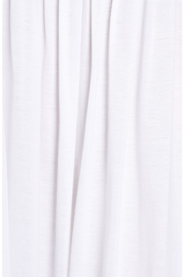 Juliet Pleat Neck Cotton Nightgown, Alternate, color, WHITE