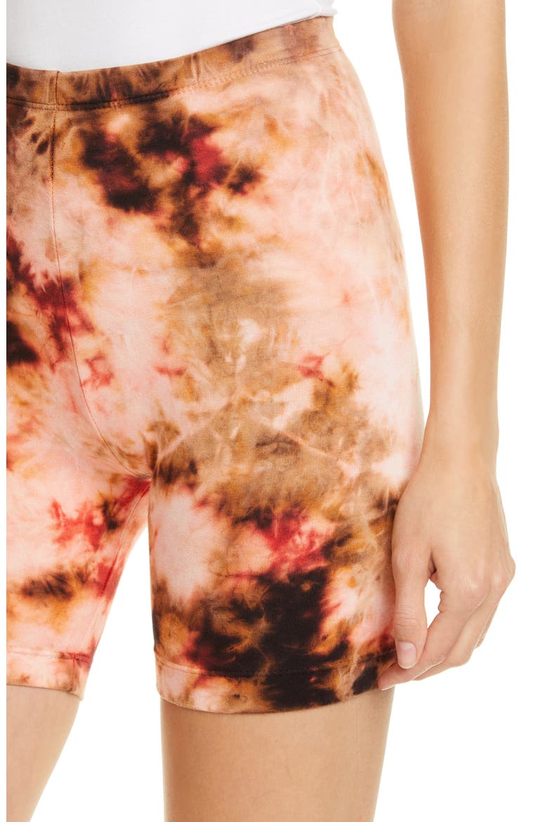 Milan Tie Dye Bike Shorts, Alternate, color, CHERRY CURRENT