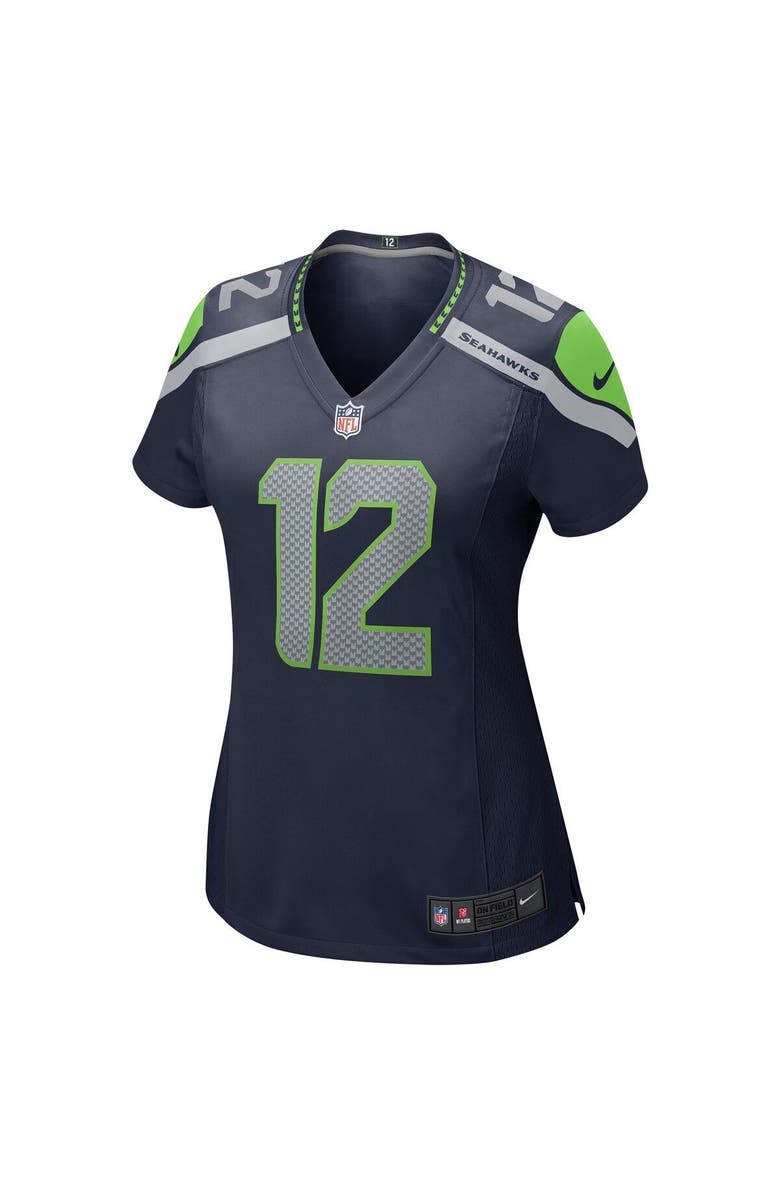 Nike Women's Nike 12s Navy Seattle Seahawks Player Jersey, Alternate, color, Navy