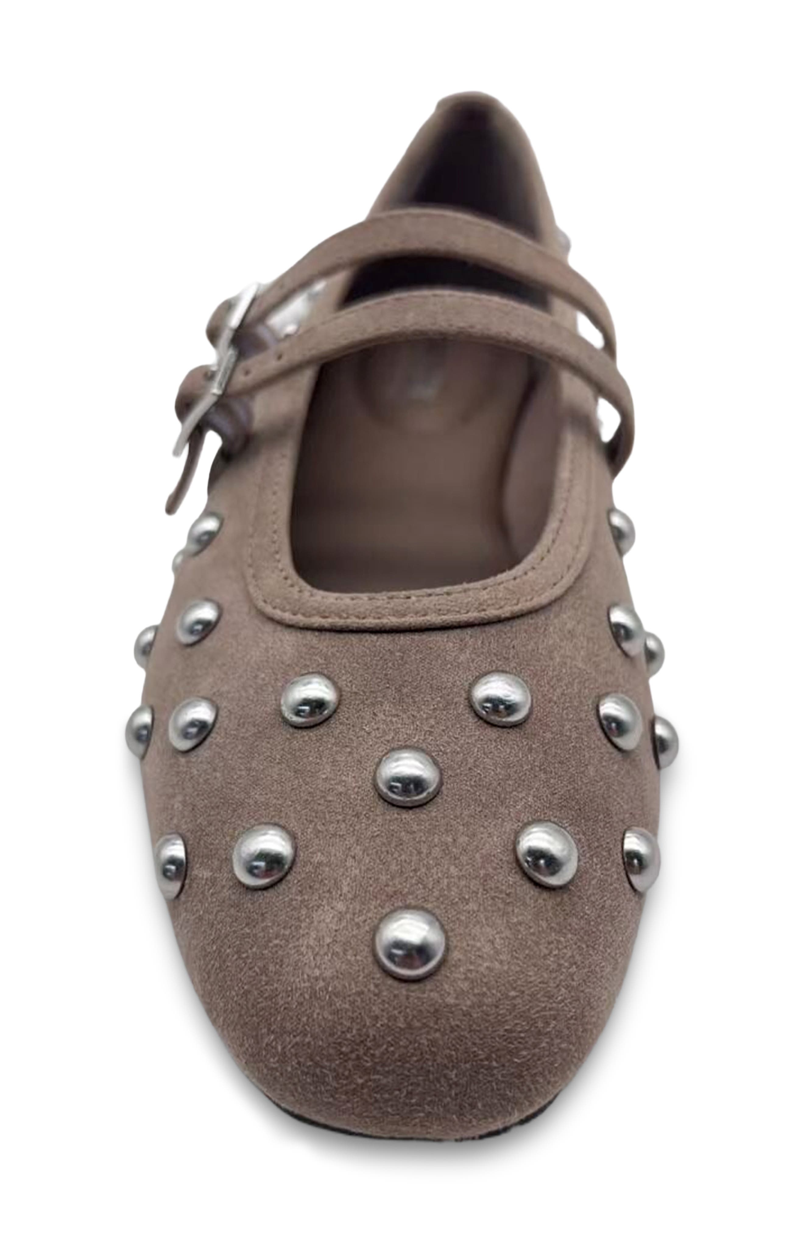 Magic Studded Mary Jane Flat, Alternate, color, TAUPE MICRO