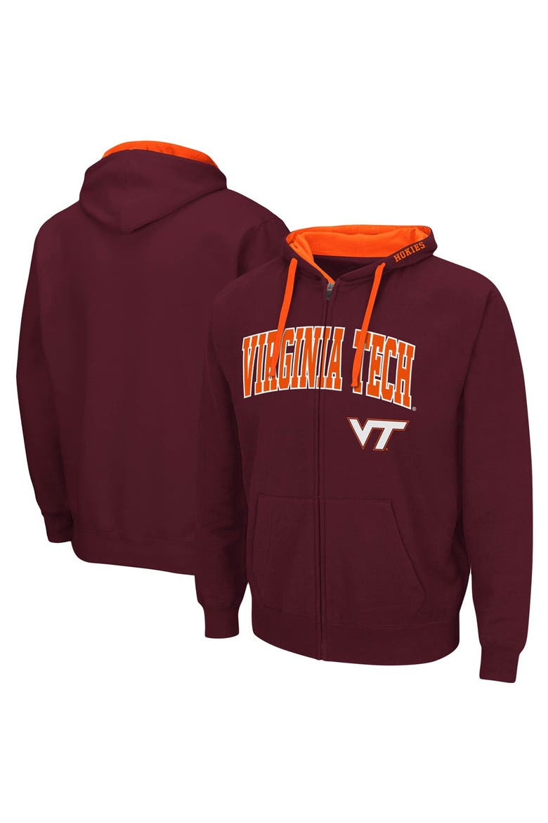 Men's Colosseum Maroon Virginia Tech Hokies Big & Tall Full-Zip Hoodie, Alternate, color, Maroon