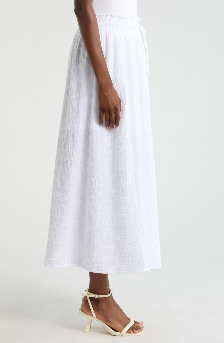 Splendid Adele Cotton Gauze Maxi Skirt, Alternate, color, White
