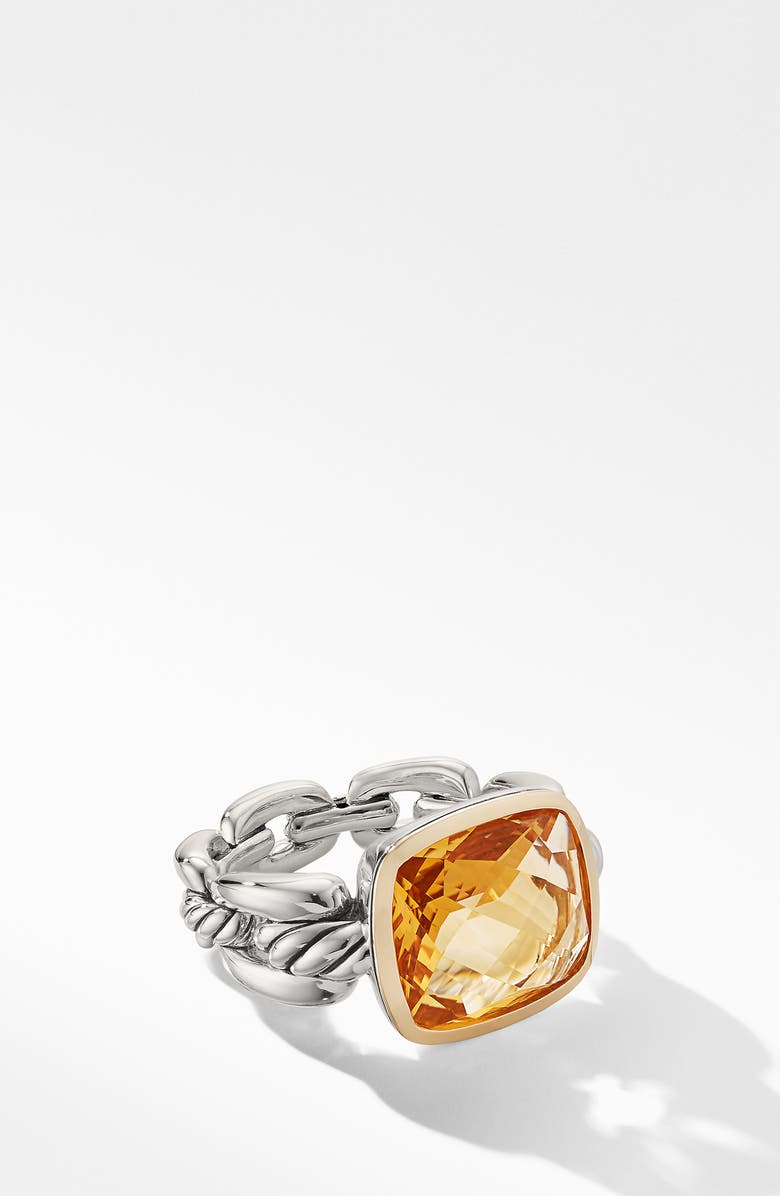 David Yurman Wellesley Link Statement Ring with 18K Gold, Alternate, color, 