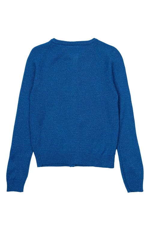 The New Kids' Eve Glitter Cardigan In Daphne