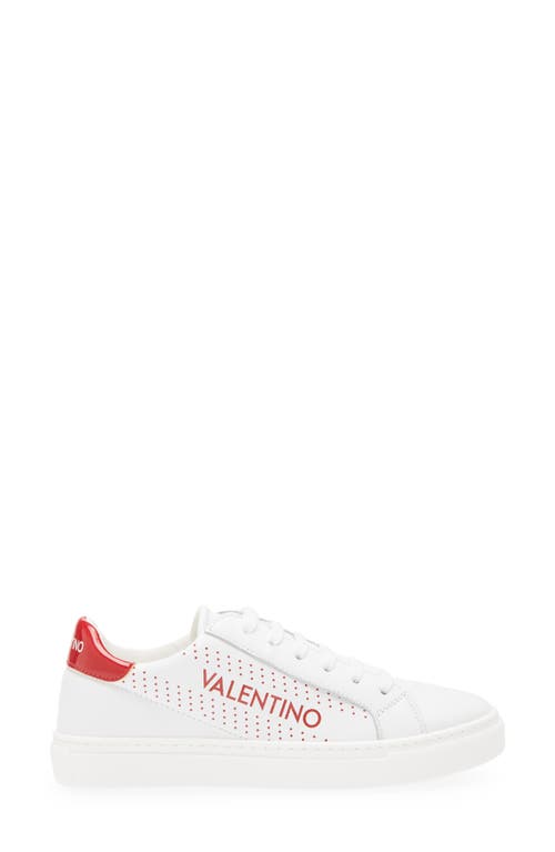 Valentino By Mario Valentino Kara Sneaker In White Red