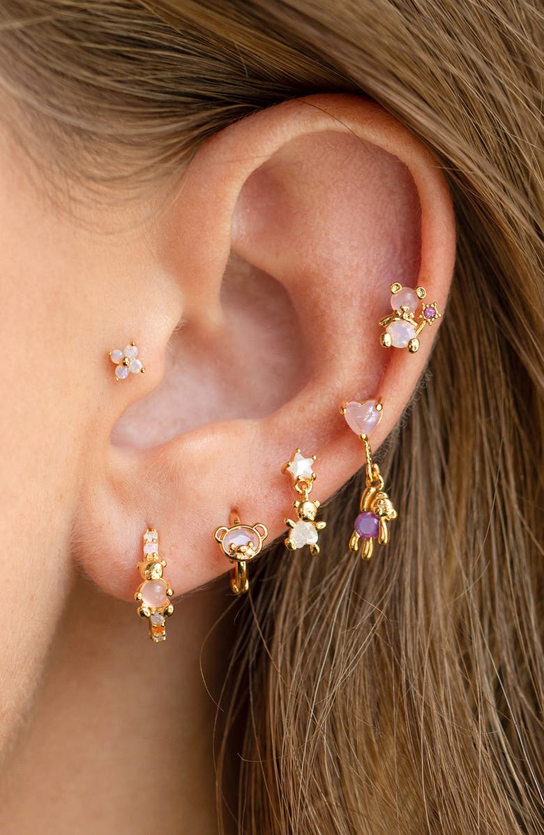 Girls Crew Bear Hug Drop Earrings, Alternate, color, 