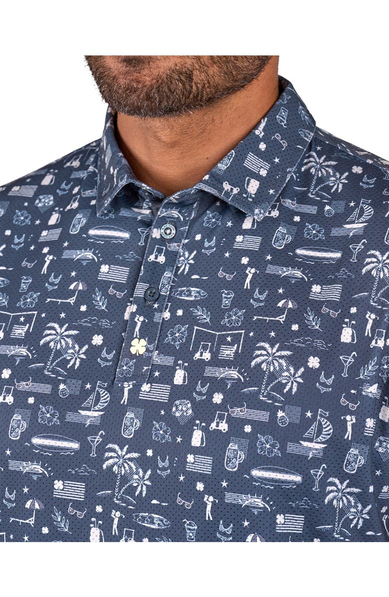 Black Clover Vacation Nation Polo, Alternate, color, Black Sand