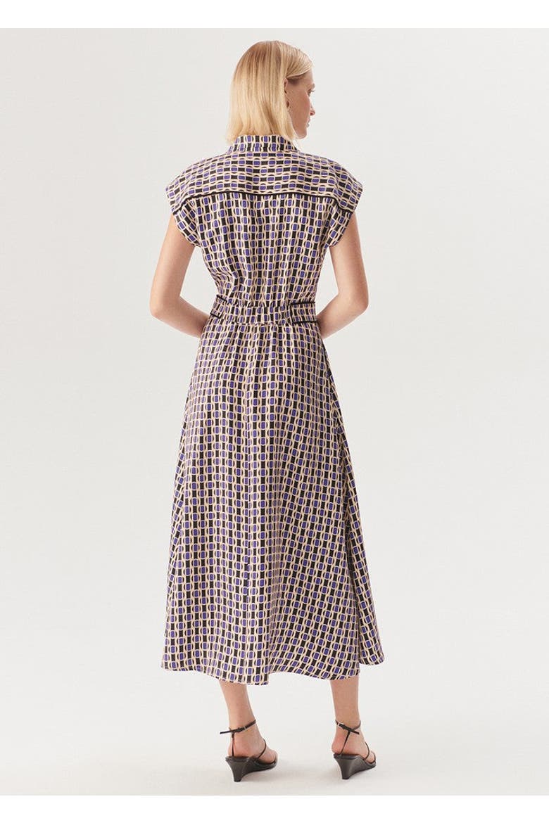 Aitana Midi Dress, Alternate, color, Blue Patterned