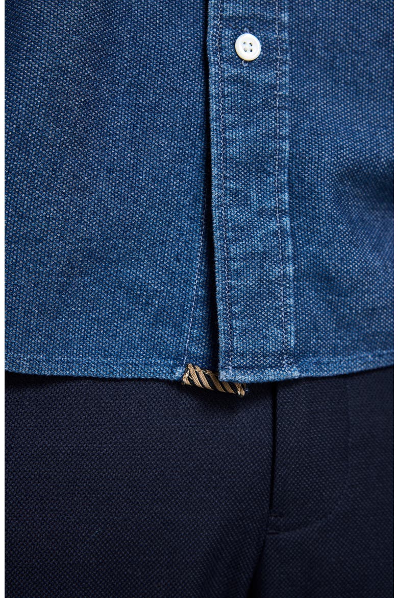 Scout Cotton Button-Up Shirt, Alternate, color, CARBON BLUE
