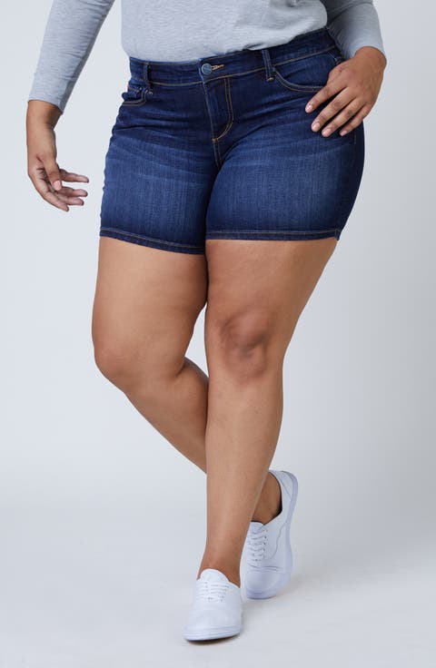 Low Rise Denim Shorts (Sasa) (Plus)