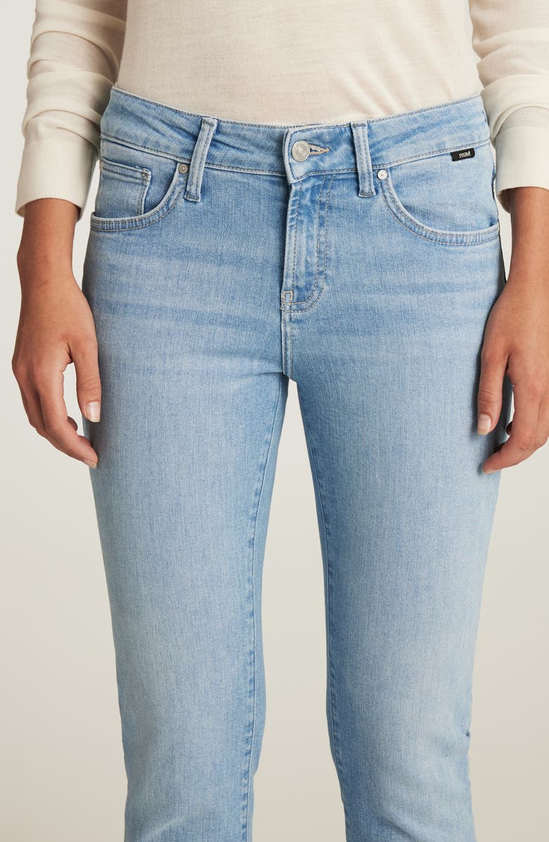 Mavi Jeans Emma Mid Rise Slim Boyfriend Jeans, Alternate, color, Light Brushed Flex Blue