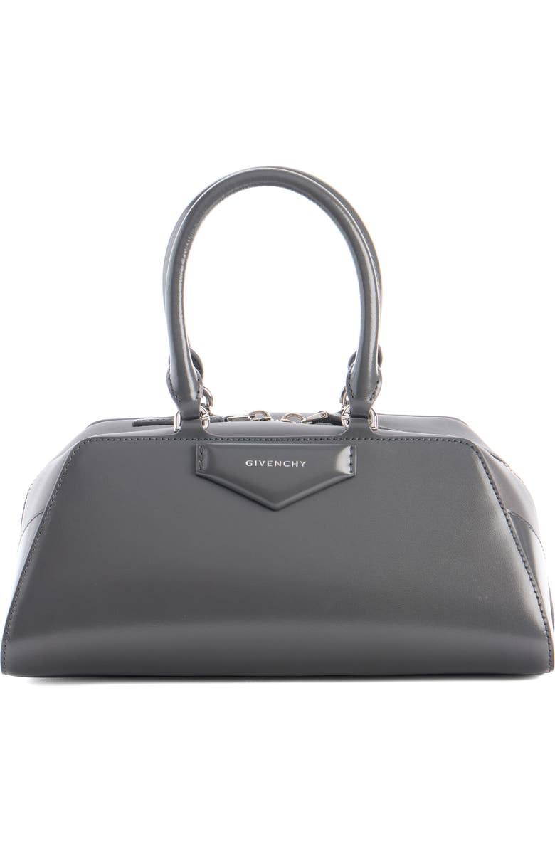 Givenchy Small Antigona Leather East/West Satchel, Main, color, 021-Dark Grey