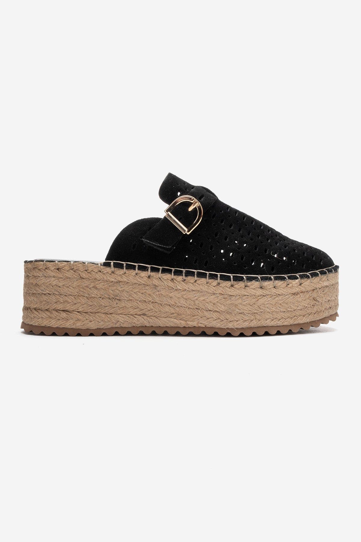 Forever & Always Shoes Louis Leather Platform Sandal, Alternate, color, Black Suede