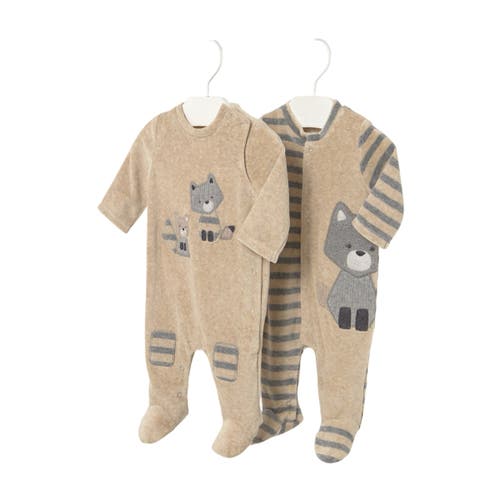 Mayoral 2-Piece Velour One Piece Set in Beige 