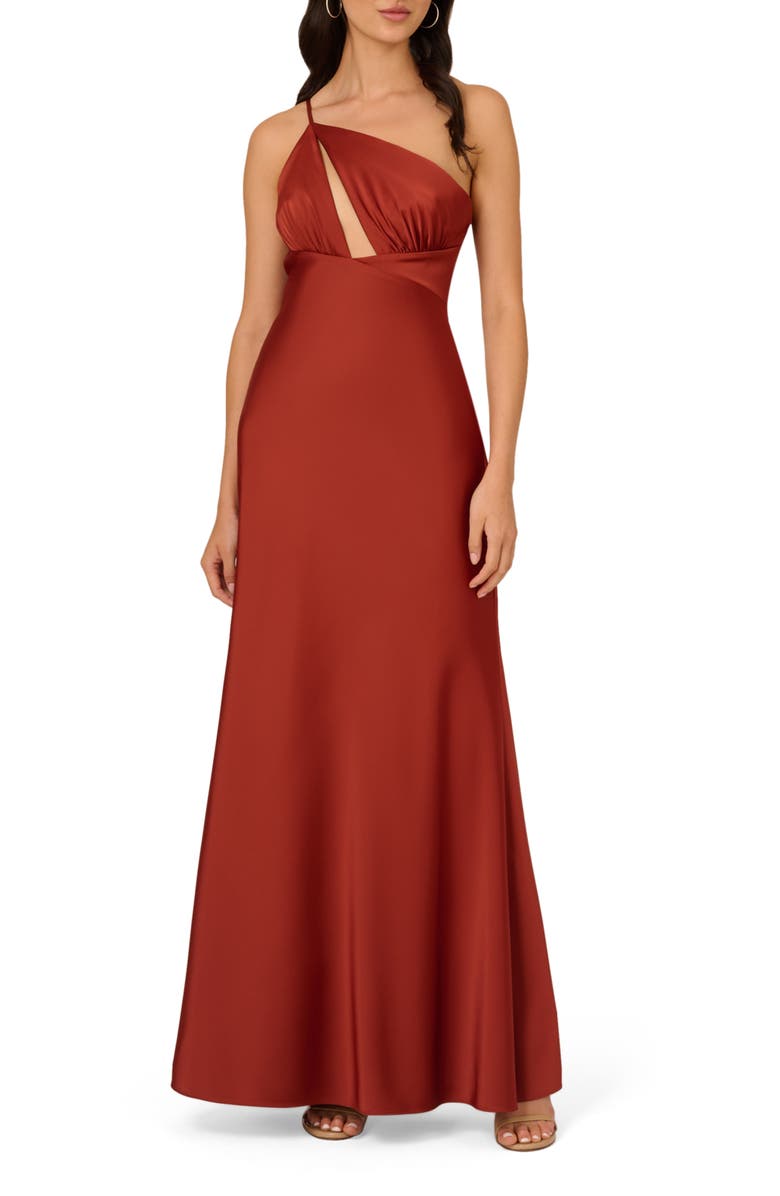 LIV FOSTER Cutout One-Shoulder Gown, Main, color, 